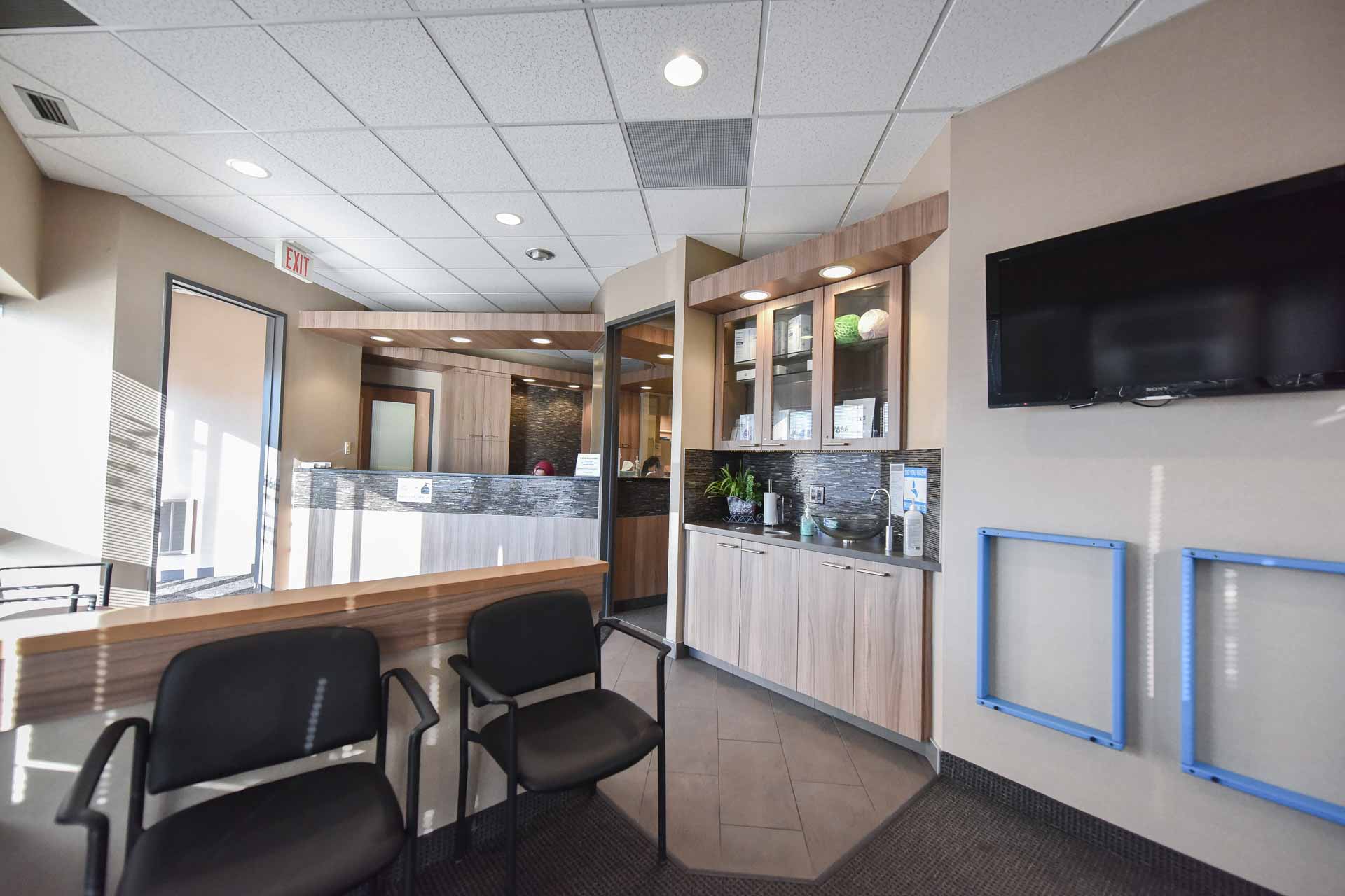 Warm & Welcoming Reception Area | Memorial Square Dental | NE Calgary Dentist
