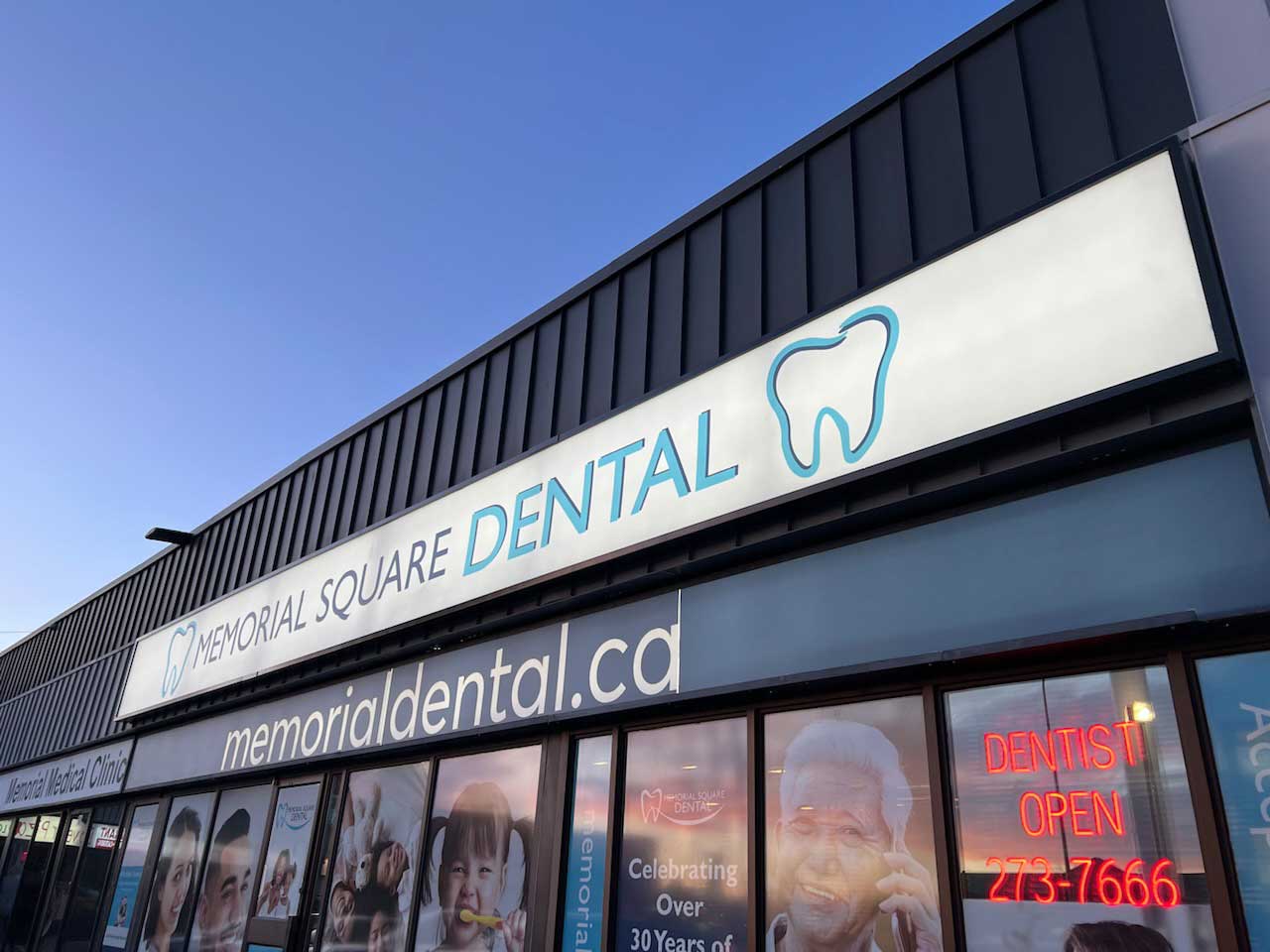 New Memorial Square Dental Signage | Memorial Square Dental | NE Calgary Dentist